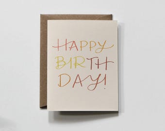 KOHLE | Glückwunschkarte zum Geburtstag, Greeting Card, lustige Geburtstagskarte, minimalistische Geburtstagskarte, Geburtstagskarte bunt, Script Geburtstagskarte