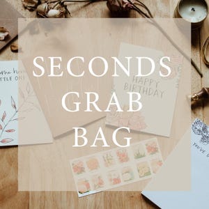 SECONDS GRAB BAG - 8 Sekunden Grußkarten-Set | bunte Zusammenstellung, bunte Zusammenstellung, Überraschungsset, Briefpapiertüte, Kartenkiste