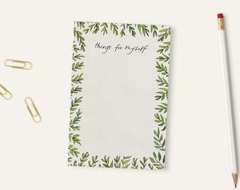 seconds notepad | THINGS FOR MYSELF | tear off notepad, botanical notepad, sustainable gifts, small notepad, office gifts, floral notepad