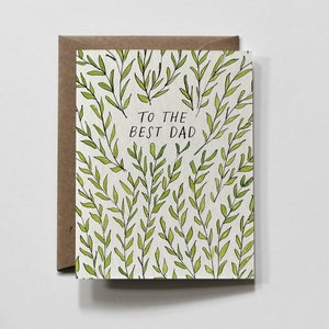 FEUILLES | carte de voeux pour la fête des pères, carte de fête des pères, meilleur papa de tous les temps, carte pour papa, bonne fête des pères, fête des pères botanique