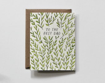 LEAVES | father’s day greeting card, father’s day card, best dad ever, card for dad, happy father's day, botanical father's day