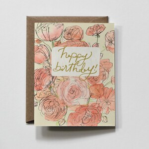 HAWTHORNE | Geburtstagsgrußkarte, florale Geburtstagskarte, alles Gute zum Geburtstag Karte, Geburtstagsstraußkarte, Geburtstagskarte für sie