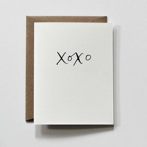 XOXO | greeting card, love greeting card, romantic xoxo card, sexy i love you card, anniversary card, card for girlfriend, card for wife