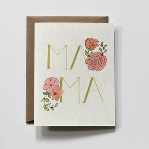 FÊTE DES MÈRES MAMA | carte de voeux pour la fête des mères, carte de tous les jours pour maman, carte de fête de naissance, nouvelle carte de maman, bonne fête des mères, carte-cadeau pour maman