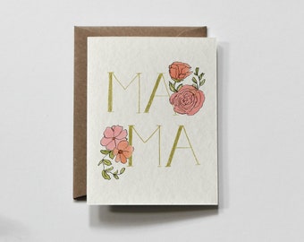 MOTHER'S DAY MAMA | mother's day greeting card, everyday card for mom, baby shower card, new mama card, happy mother's day, mom gift card