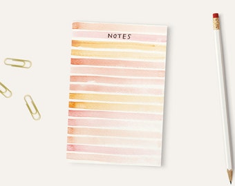 STROKES | notepad, tear off notepad, watercolor notepad, sustainable gift, small notepad, office gift, cute notepad, watercolor stationery