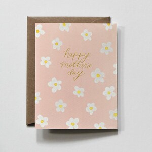 MARGARITAS / tarjeta de felicitación del día de la madre, día de la madre escrita a mano, tarjeta de todos los días para mamá, me encanta mi tarjeta de mamá, tarjeta de mamá colorida moderna