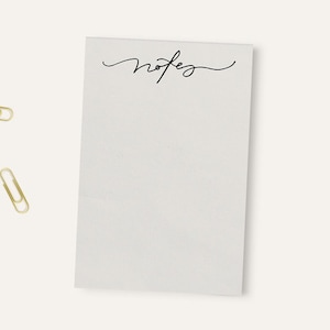 GRAY NOTES | notepad, tear off notepad, calligraphy notepad, sustainable gifts, small notepad, office gifts, cute notepad, notes notepad