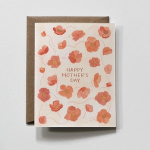 MOTHER&#39;S DAY BUNCH | mother&#39;s day greeting card, floral wreath mother&#39;s day, peachy mother&#39;s day, sweet floral mother&#39;s day card