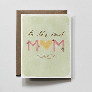 A LO MEJOR / tarjeta de felicitación del día de la madre, día de la madre escrita a mano, tarjeta de todos los días para mamá, me encanta mi tarjeta de mamá, tarjeta de mamá colorida moderna