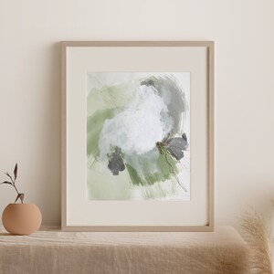 LONG HAUL | original mixed media painting on canvas, abstract art, fine art, green & white original art, original art, sized 16x20