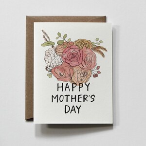 RAMO DE DÍA DE LA MADRE / tarjeta de felicitación, corona de vegetación floral del día de la madre, caligrafía del día de la madre, celebración del día de la madre, minimalista