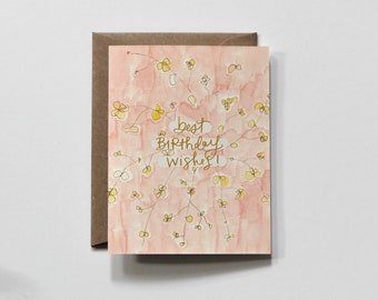 BUCKMAN | birthday greeting card, floral birthday card, happy birthday to you card, birthday bouquet card, birthday card for her