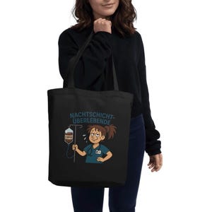 Nachtschicht Überlebende Tote Bag – Lustige Pflegekraft Tasche – Geschenk Krankenschwester – Nachtdienst Humor – Pflege Geschenkidee