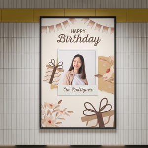 Birthday Card Template | Editable  Printable Digital File | Instant Download | Minimalist Design | Custom Text for All Ages & Genders