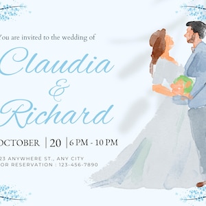 Convite de casamento rústico estilo boho | Modelo editável do Canva | Design de convite de casamento floral | Download para impressão | Conjunto de casamento faça você mesmo