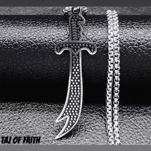 Sword of Imam Ali Muslim Stainless Steel Necklace