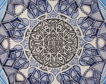 Mandala - blau Geometrie