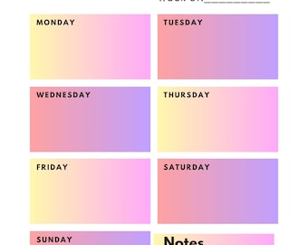 Weekly Planner | Planner | Organize
