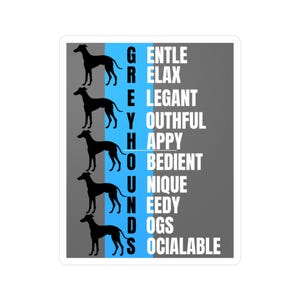 Adesivi in vinile con motivo Greyhound Kiss Cut per amanti degli animali, adesivi personalizzati per amanti dei cani, decorazioni per la casa, accessori per auto, regali per proprietari di cani