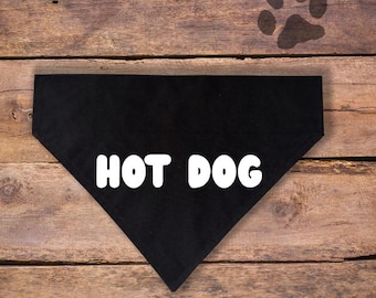 Hot Dog Over the Collar Dog Bandana| Funny Dog Bandana| Dog Lover Gift