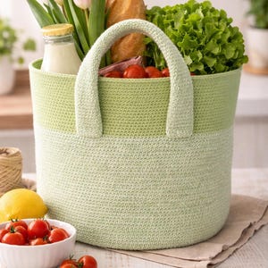 PDF Häkelanleitung Einkaufstasche Nordic Mint | Modern Reusable Crochet Tote Bag Pattern | DIY Shopper, Eco-Friendly, Beginner + Advanced
