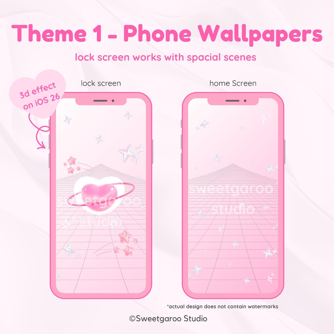 3D Pink Jelly Space Wallpaper and Widget Pack | Iphone, Ipad, Desktop ...