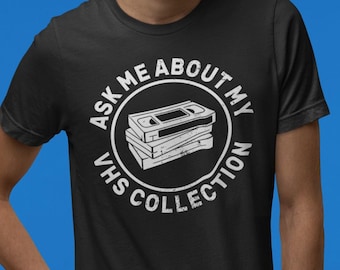 Shirt VHS-collectie, shirt fysieke media, filmcadeau, nostalgie uit de jaren 90