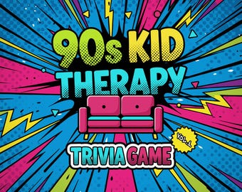 90s Trivia Party Game (Digital Download) | Quiz Night for Millennials | Play Solo, 2-Player, Groups