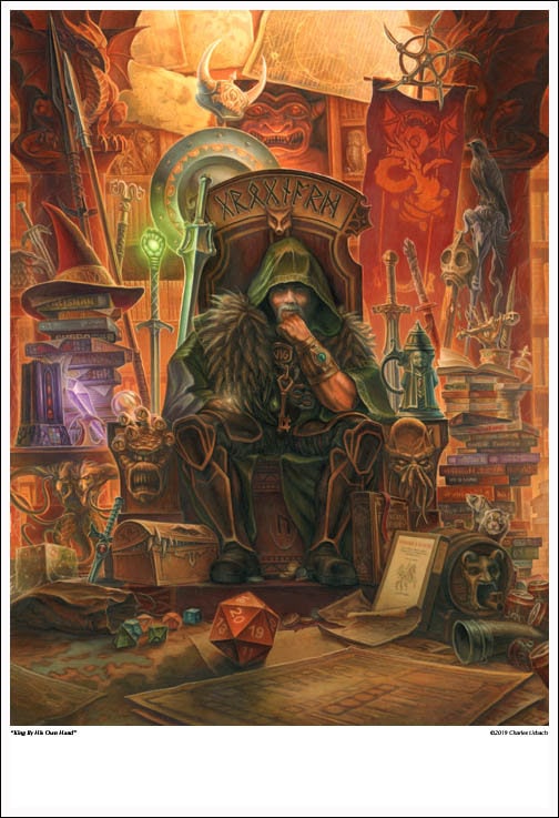 13x19 Fantasy Art Print 80's RPG Dungeon Master Poster Sign Adventure