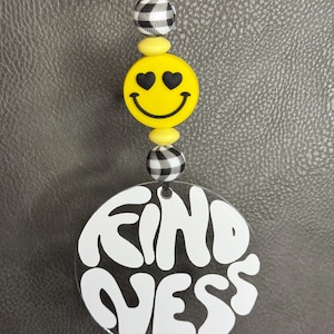 Car Charm | Kindness | Rearview Mirror Charm | Hanging Car Charm | Beaded Car Charm