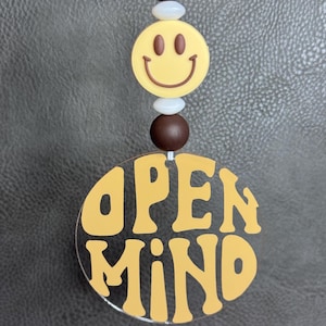 Car Charm | Open Mind | Rearview Mirror Charm | Hanging Car Charm | Beaded Car Charm