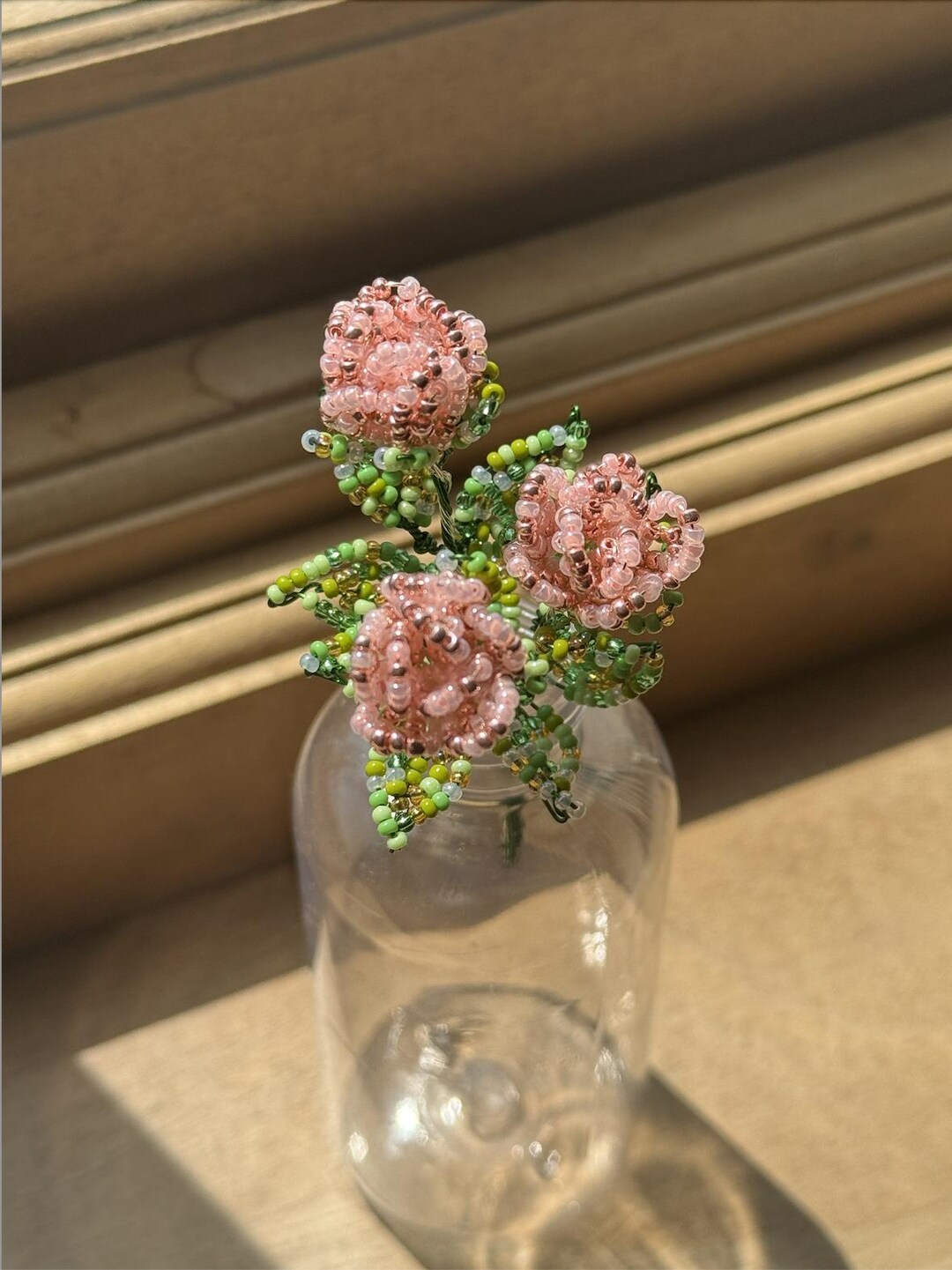 Custom Mini Rose Bouquet (3 Beaded Roses) - Etsy