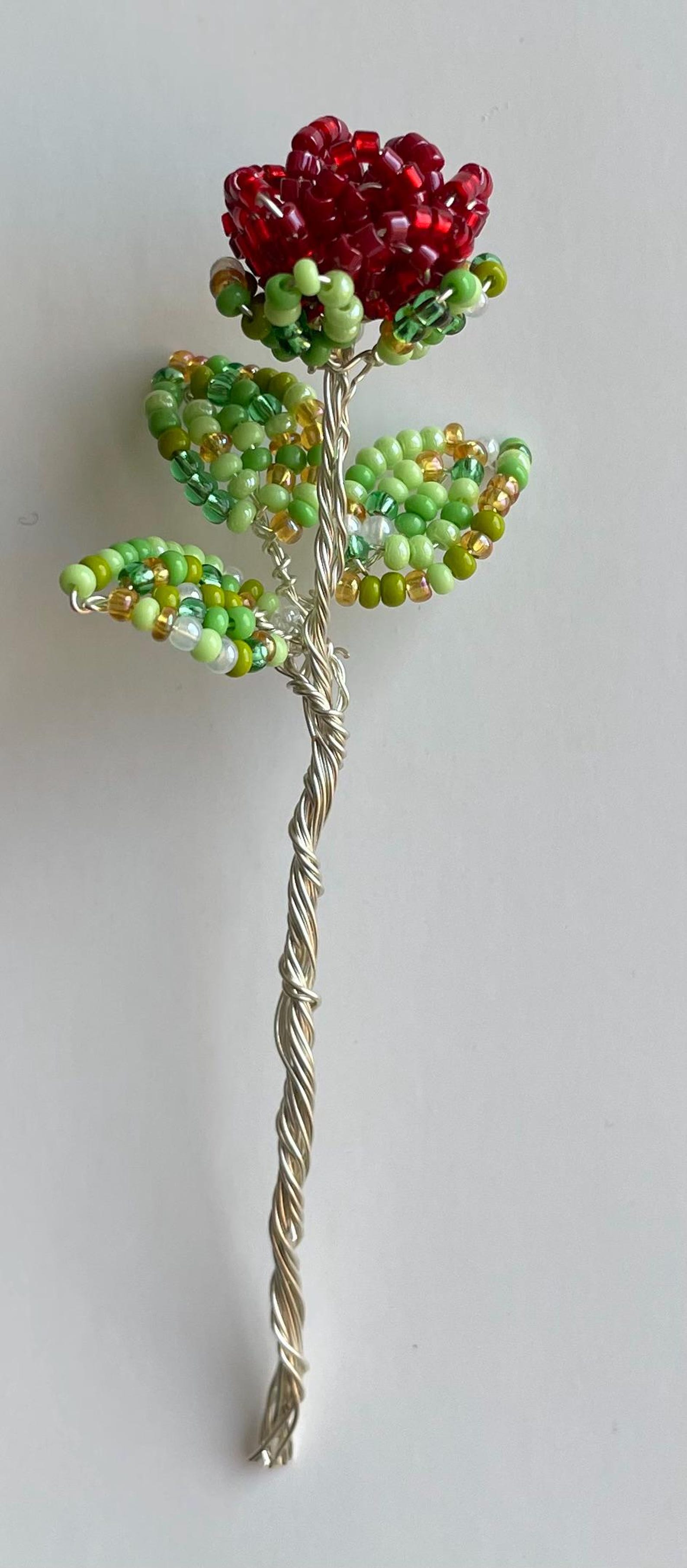 Mini Roses Boquet Mini Rose Bouquet (3 Beaded Roses) - Etsy