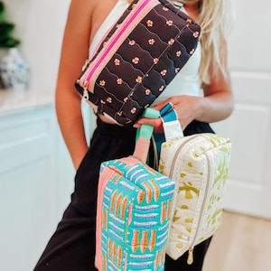 Fun, Floral, & Colorful Handmade Quilted Belt Bag/Fanny Pack/Crossbody Bag