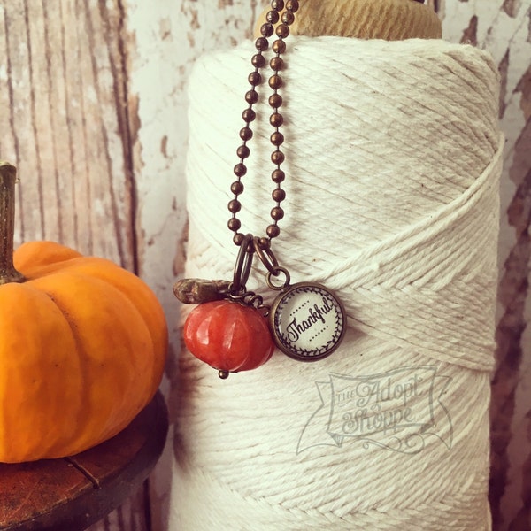 pumpkin (thankful) necklace