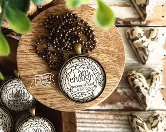 i am enough because of Jesus (2 Corinthians 12:9) necklace