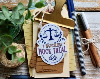 I ROCKED Mock Trial Challenge B Classical Conversations waterproof vinyl sticker