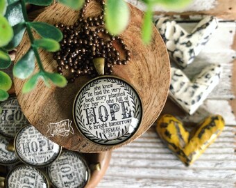 she knew He had the very best story planned for her -- one full of HOPE & bright tomorrows (Jeremiah 29:11) necklace