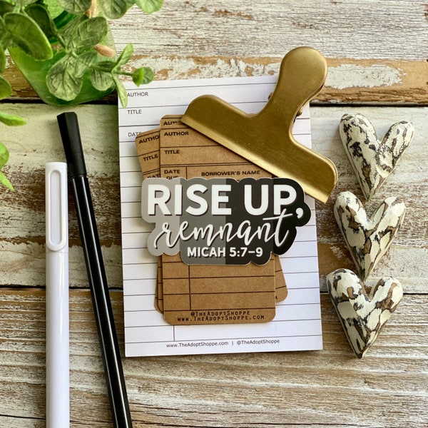 RISE UP, remnant (Micah 5:7-9) waterproof vinyl sticker