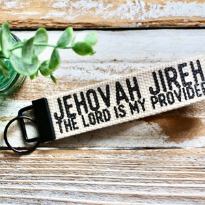 Jehovah Jireh - the Lord is my provider canvas keychain wristlet