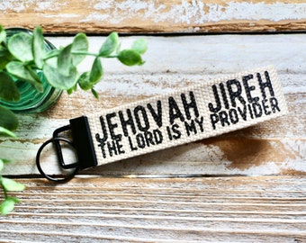 Jehovah Jireh - the Lord is my provider canvas keychain wristlet