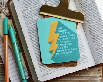 the coming of Jesus LIGHTNING (Matthew 24:27) waterproof vinyl sticker decal