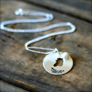 SOUTH KOREA custom name hand-stamped sterling silver necklace image 3