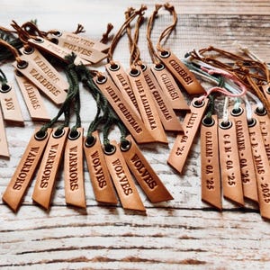 Etiquetas de cuero personalizadas estampadas a mano (natural sin pintar)