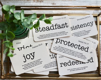 aangepaste OLW (één klein woord) mini-flashcardset van 5