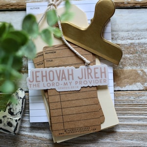 JEHOVAH JIREH - the Lord - my Provider (Genesis 22:14) waterproof vinyl sticker