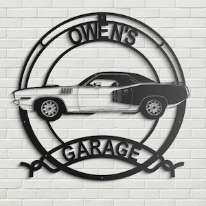 1971 Plymouth Cuda personalized sign | Custom Metal Wall Art for Garage | Classic Car Home Decor | Gift for Car Guys
