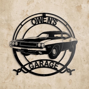 1970 Challenger | Personalized Sign | Classic Car Wall Art | Custom Metal Garage Decor | Home Decor for Car Lovers
