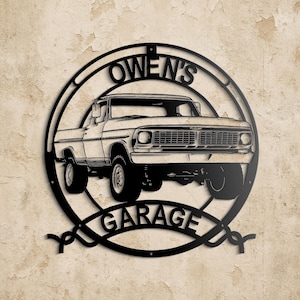 1970 Ford F-150 Ranger | Personalized Sign | Custom Metal Garage Decor | Classic Truck Wall Art | Home Decor for Car Lovers